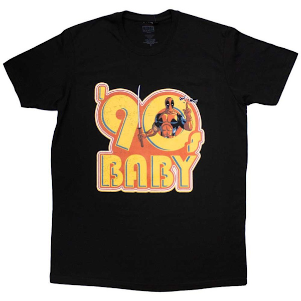 Deadpool Unisex Vuxen 90-talets Baby T-shirt L Svart Black L