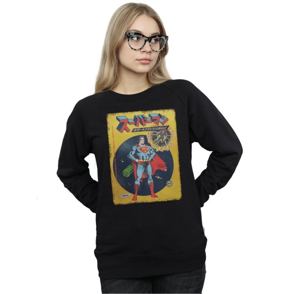 DC Comics Dam/Ladies Superman International Cover Sweatshirt Black L