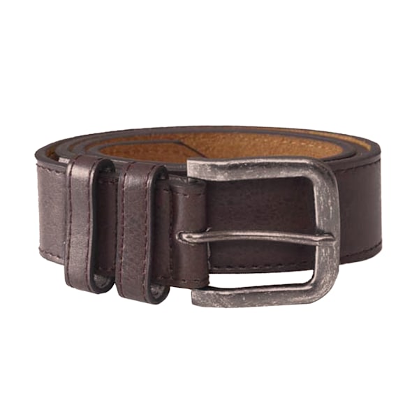 Duke D555 Archie Bältesbälte i Limmat Läder, Storlek 60, Brun Brown 60