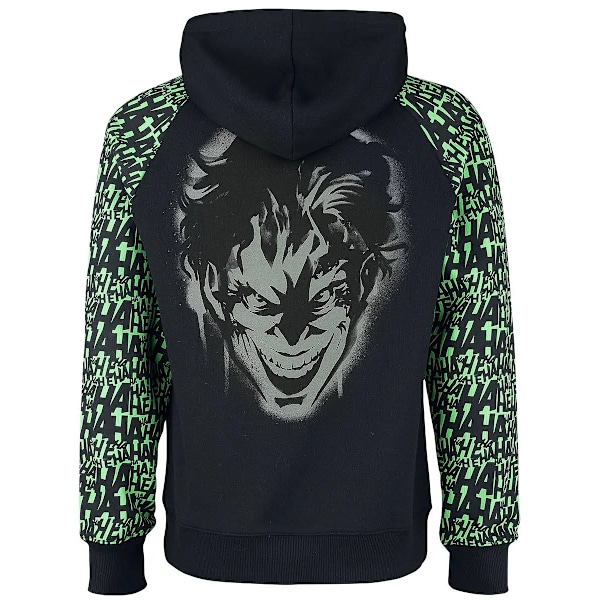 The Joker Unisex Adult Ha Contrast Hoodie M Svart/Grön Black/Green M