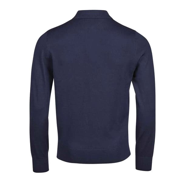 Tee Jays Långärmad pikétröja för män M Marinblå Navy M