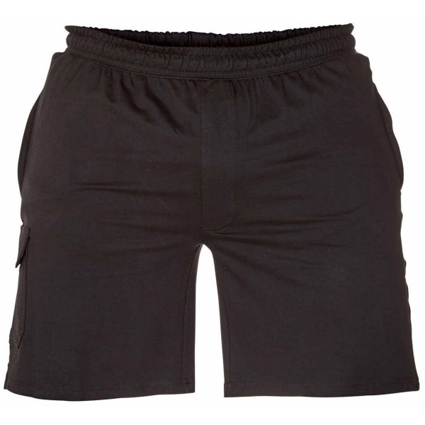 D555 Mens John Kingsize Lättvikts Cargo Shorts i bomull 6XL Bla Black 6XL