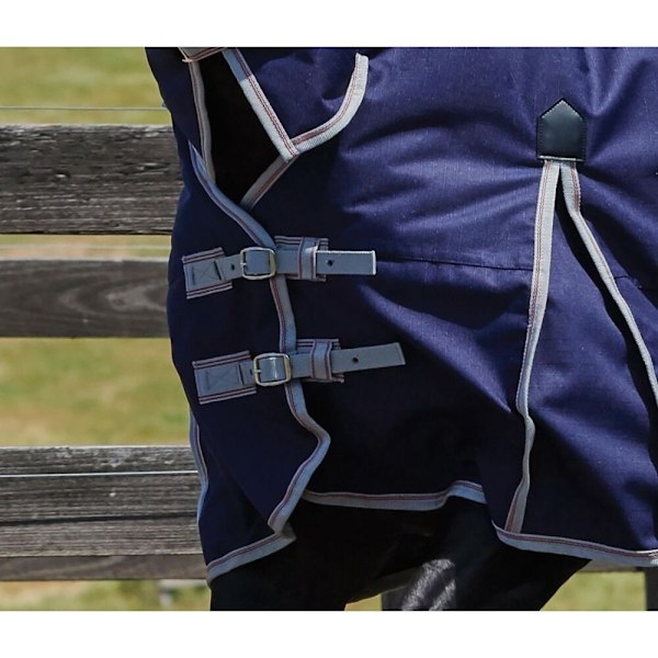 Weatherbeeta Comfitec Essential Lite Plus Avtagbar Hals Hästtäcke Navy/Silver/Red 5´ 9
