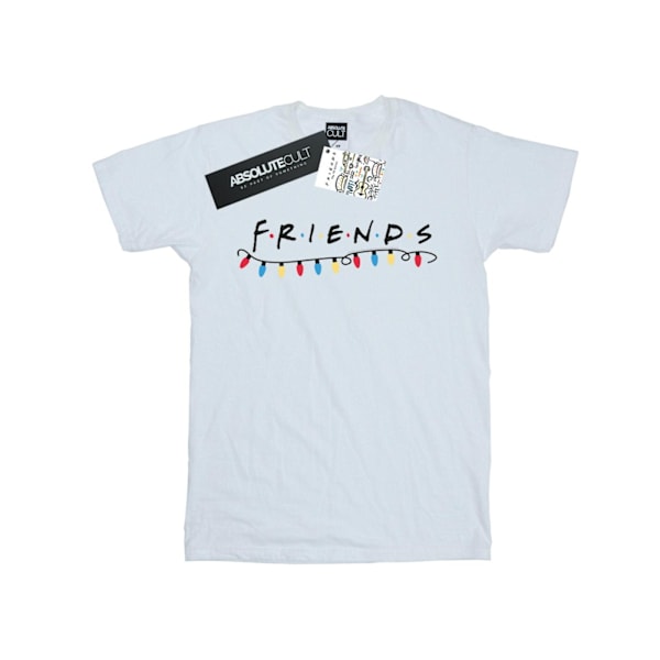 Friends Dam/Damer Julbelysning Bomull Boyfriend T-shirt White S