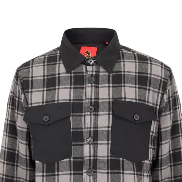 Luke Herr Valley Pläd Bröstficka Överskjorta S Grå/Svart Grey/Black S