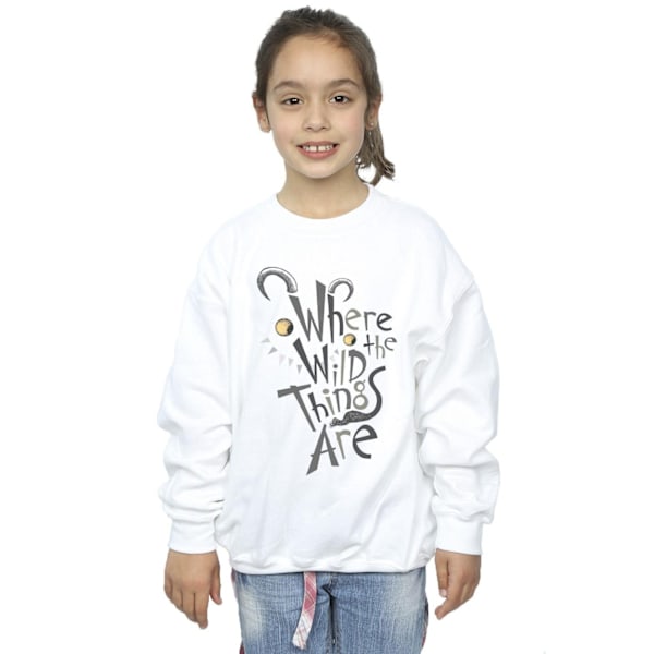 Where The Wild Things Are T-shirt för flickor 7-8 år Vit White 7-8 Years
