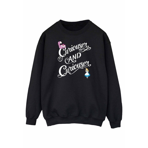 Alice In Wonderland Dam/Dam Curiouser Cotton Sweatshirt X Black XL