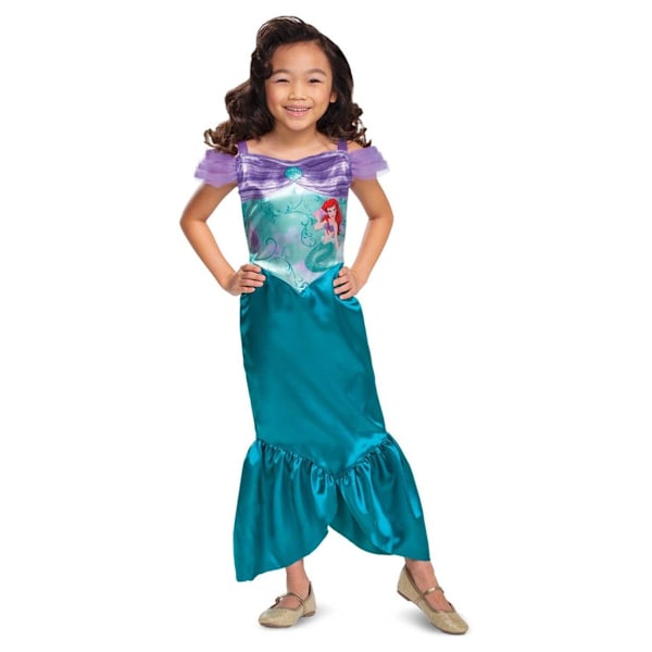 Den lilla sjöjungfrun flickor basic plus Ariel kostymklänning 4-6 år Purple/Red/Turquoise 4-6 Years