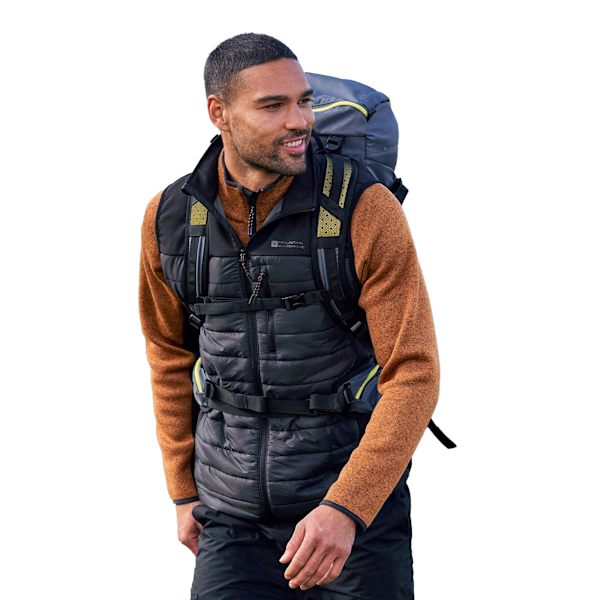 Mountain Warehouse Mens Turbine II Hybrid Padded Gilet XL Svart Black XL