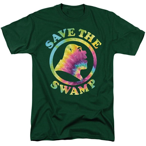 Shrek Herrar Save The Swamp Batik T-shirt 4XL Skogsgrön Forest Green 4XL