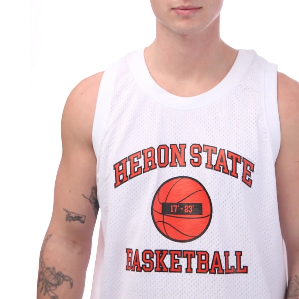 Heron Preston Herr 23 Tank Top L Vit/Röd White/Red L