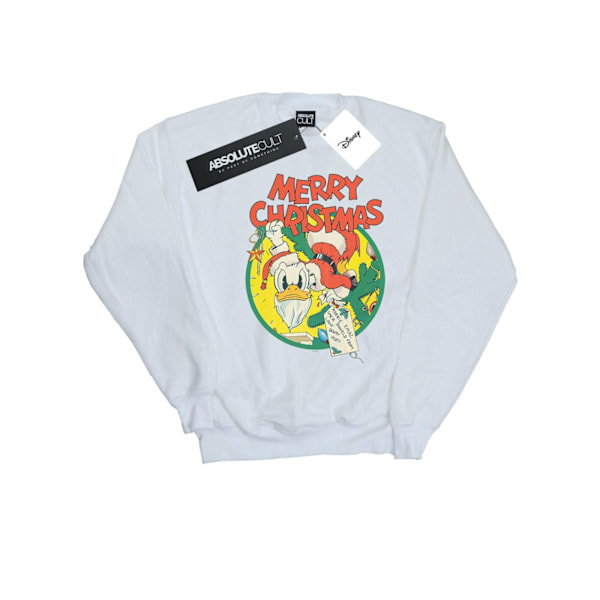 Disney Girls Donald Duck God Jul Sweatshirt 5-6 År W White 5-6 Years