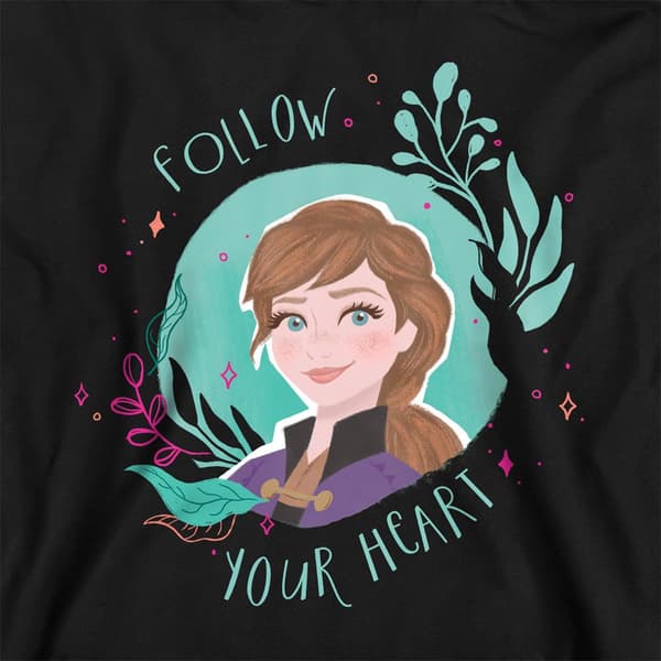 Frozen Barn/Barn Följ Ditt Hjärta Anna Pullover Hoodie 9- Black 9-11 Years