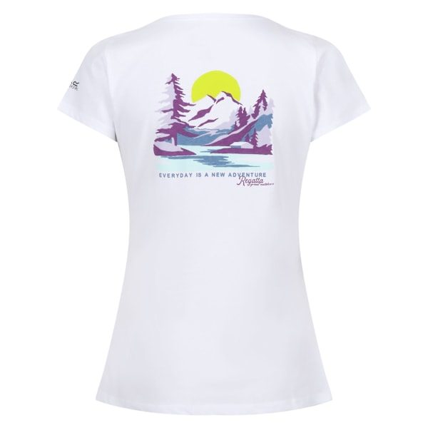 Regatta Dam/Kvinna Breezed IV T-shirt med Baktryck Storlek 26 UK Vit White 26 UK