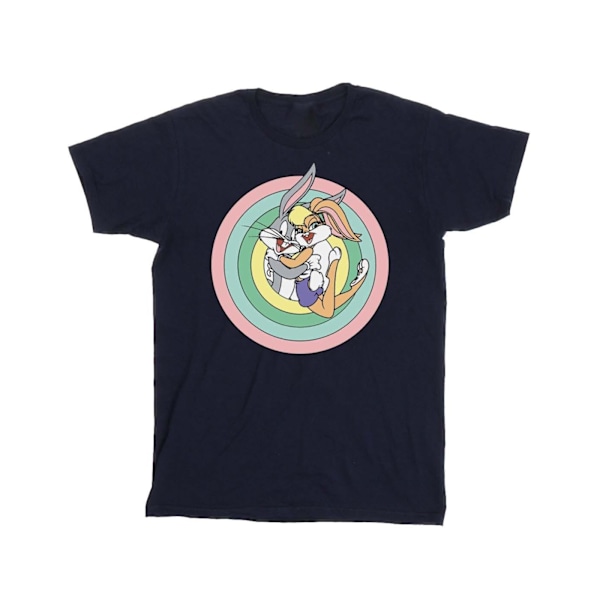 Looney Tunes Girls Bugs Bunny och Lola Bunny Bomull T-shirt 7-8 Navy Blue 7-8 Years