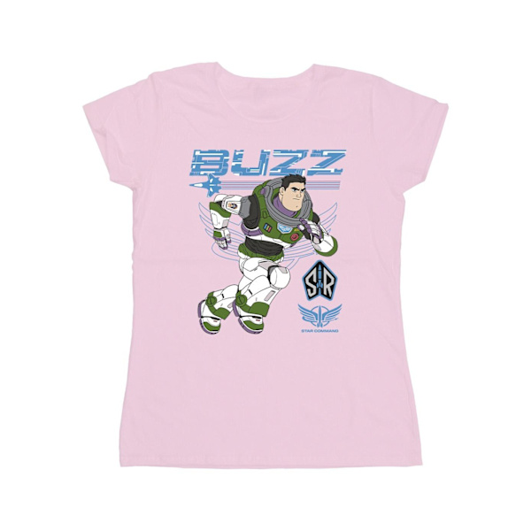 Disney Womens/Ladies Lightyear Buzz Run To Action Bomull T-Shir Baby Pink M