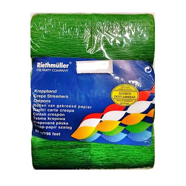 Riethmuller Crepepappersströmmar En Storlek Grön Green One Size
