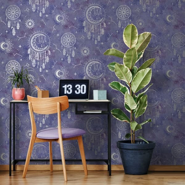 Holden Décor Dreamcatcher Tapet 10m x 53cm Lila/Silver Purple/Silver 10m x 53cm