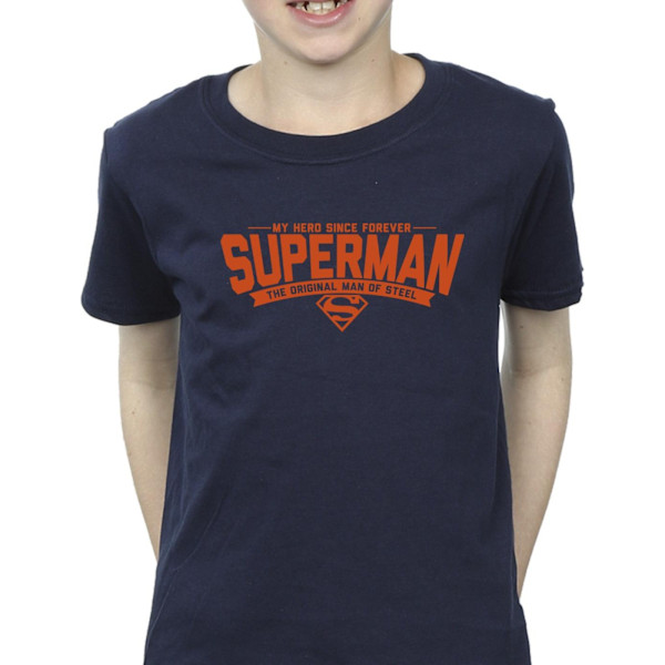 DC Comics Boys Superman Hero Dad T-Shirt 9-11 år Marinblå Navy Blue 9-11 Years