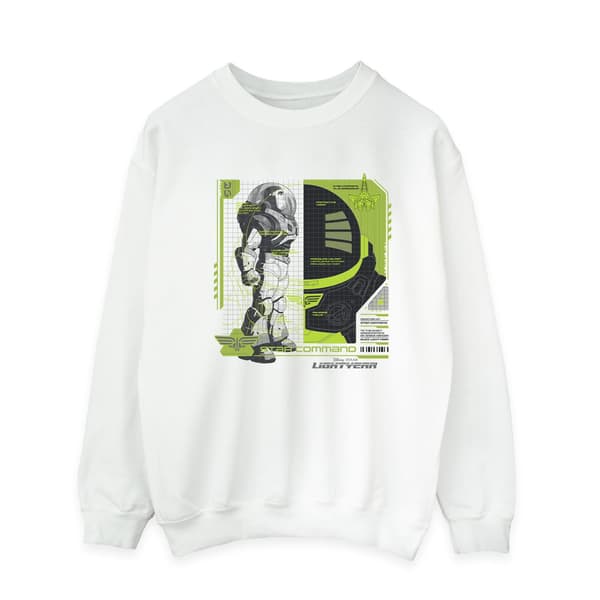 Disney Lightyear Buzz Tech Panel Sweatshirt S Vit White S