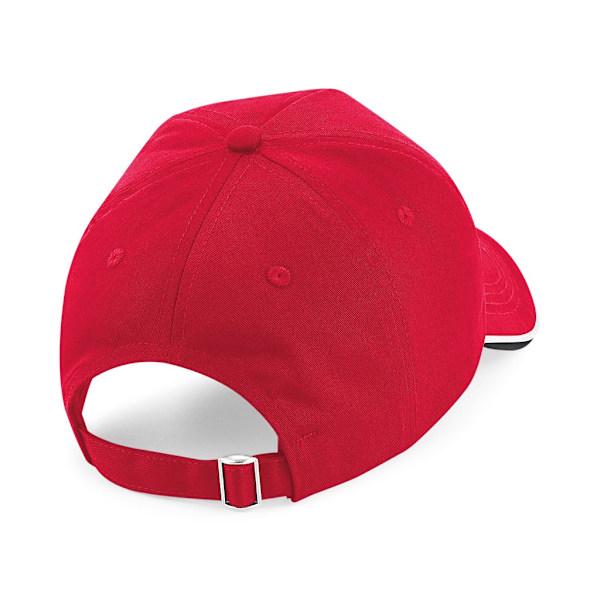 Beechfield Authentic Piped 5 Panel Cap One Size Classic Röd/Svart Classic Red/Black/White One Size