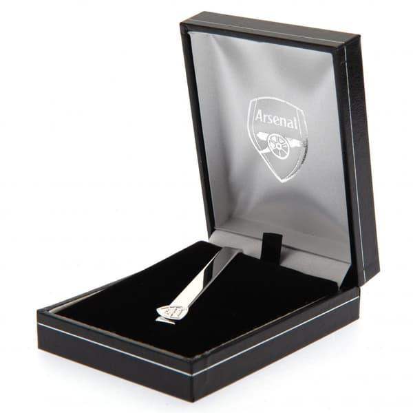 Arsenal FC Silver Plated Tie Slide One Size Silver Silver One Size