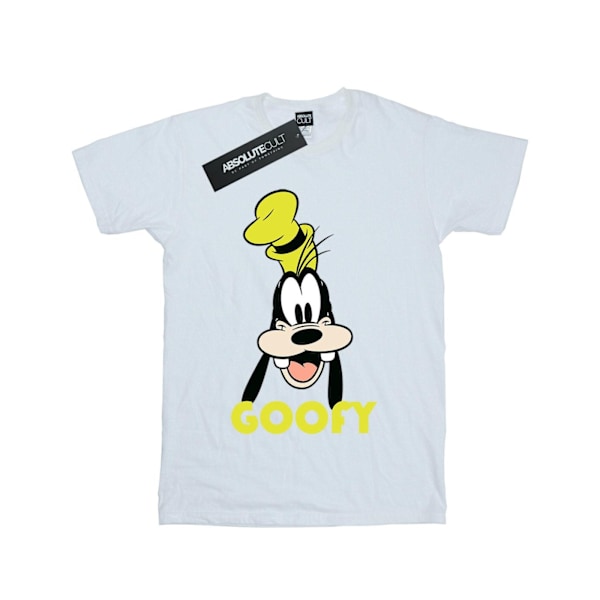 Disney Girls Goofy Face Bomull T-shirt 9-11 År Vit White 9-11 Years