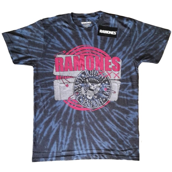 Ramones Unisex Vuxen Punk Patch T-shirt XL Blå Blue XL