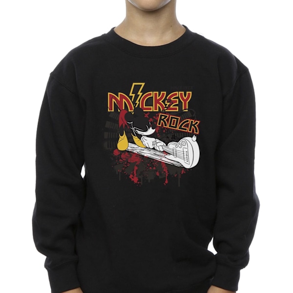 Disney Boys Mickey Mouse Smash Guitar Rock Sweatshirt 9-11 år Black 9-11 Years