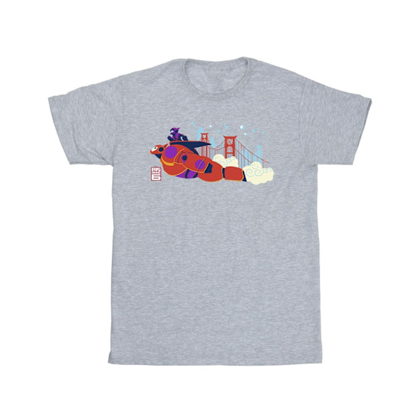 Disney Boys Big Hero 6 Baymax Hiro Bridge T-shirt 12-13 år S Sports Grey 12-13 Years