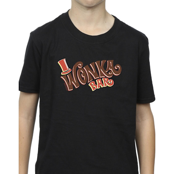 Willy Wonka Boys Bar Logo T-Shirt 5-6 år Svart Black 5-6 Years