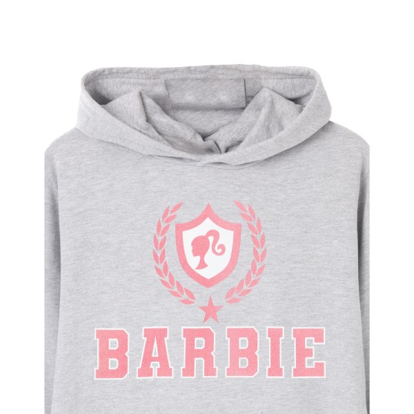 Barbie Dam/Dam Collegiate Logo Marl Hoodie L Grå Grey L