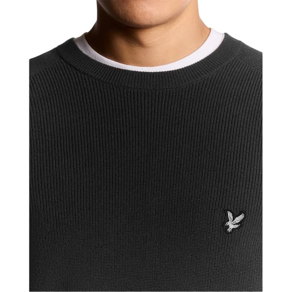 Lyle & Scott Herrtröja Ribbad Raglan M Svart Is Black Ice M