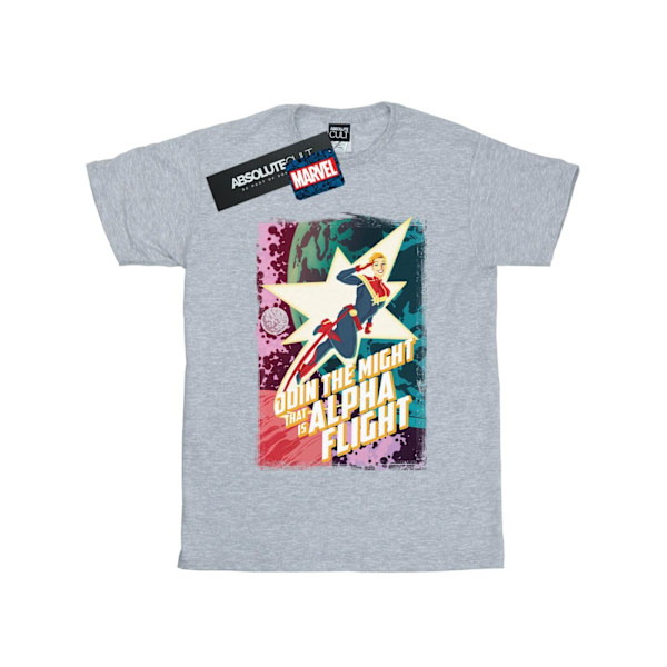 Marvel Captain Marvel Alpha Flight T-shirt L Sports Grey för män Sports Grey L