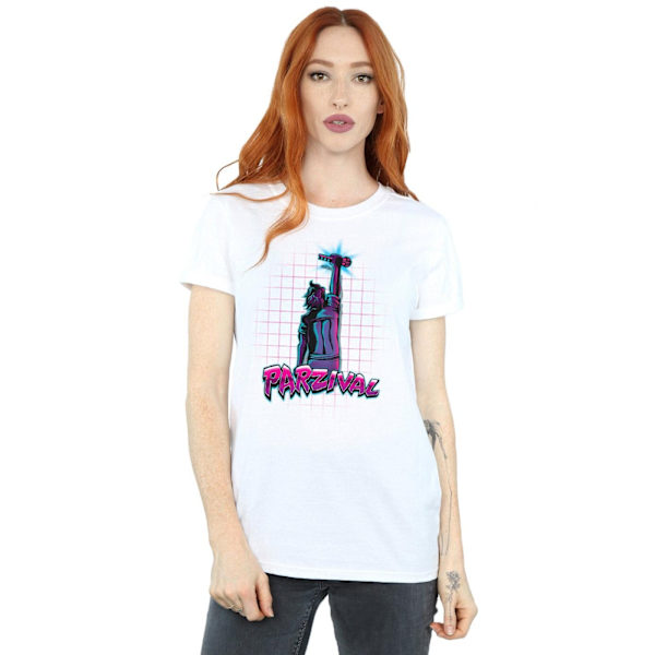 Ready Player One Dam/Kvinnor Parzival Key Bomull Boyfriend T- White L