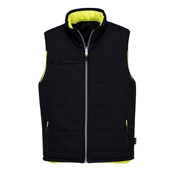 Portwest PW3 Varsel Vändbar Kroppsvärmare för Män S Gul/Svart Yellow/Black S
