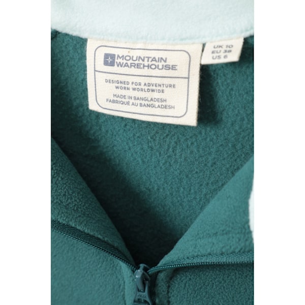 Mountain Warehouse Montana Halvzip Fleece Topp för Kvinnor/Dam 10 Teal 10 UK