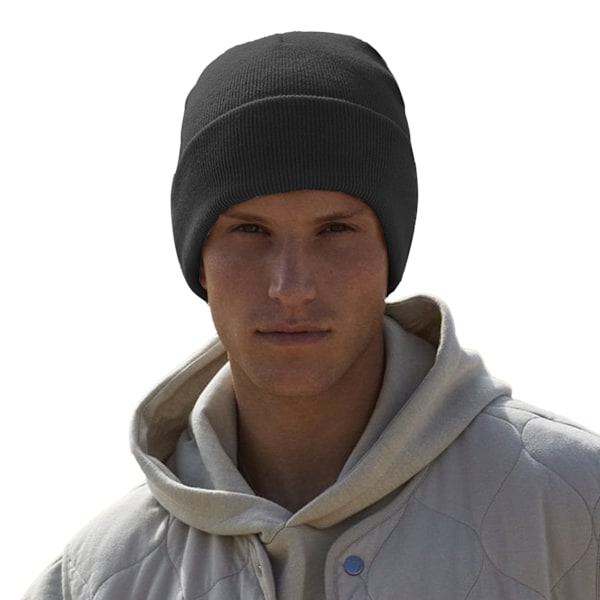 Beechfield Unisex Vuxen Original Cuffed Ekologisk Bomulls Beanie O Black One Size