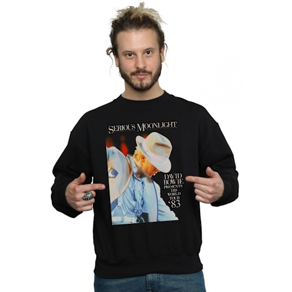 David Bowie Herr Serious Moonlight Sweatshirt 4XL Svart Black 4XL