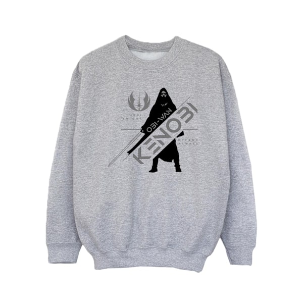 Star Wars Girls Obi-Wan Kenobi Jedi Knight Sweatshirt 12-13 år Sports Grey 12-13 Years