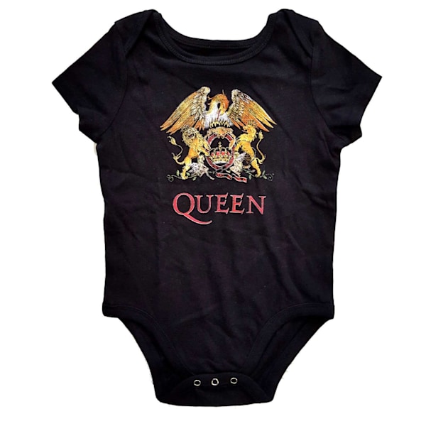 Queen Childrens/Kids Classic Crest Babygrow 24 månader Svart Black 24 Months