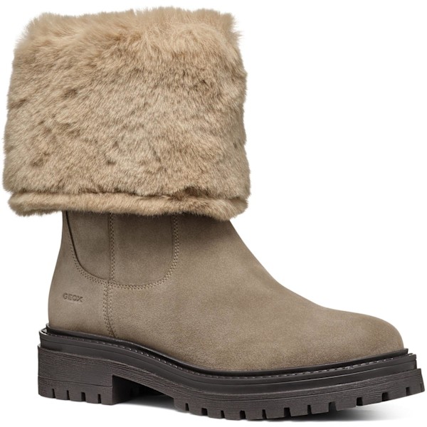 Geox D Iridea M Stövletter i Läder för Kvinnor/Dam 5 UK Taupe Taupe 5 UK