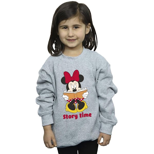 Disney Girls Minnie Mouse Story Time Sweatshirt 3-4 år Sport Sports Grey 3-4 Years