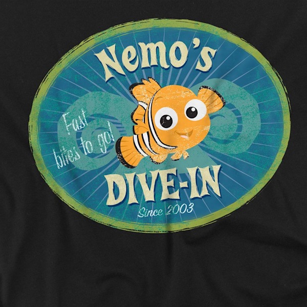 Hitta Nemo Unisex Vuxen Nemo´s Dive In T-Shirt M Svart Black M