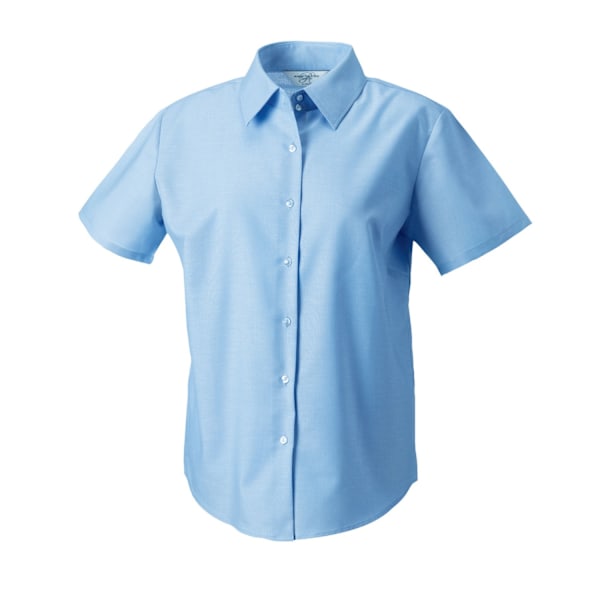 Russell Collection Dam/Damer Oxford Kortärmad Skjorta M O Oxford Blue M