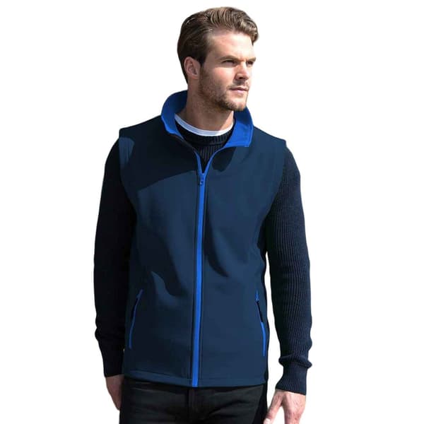 Result Herr Core Printable Soft Shell Bodywarmer L Marinblå/Kungsblå B Navy/Royal Blue L