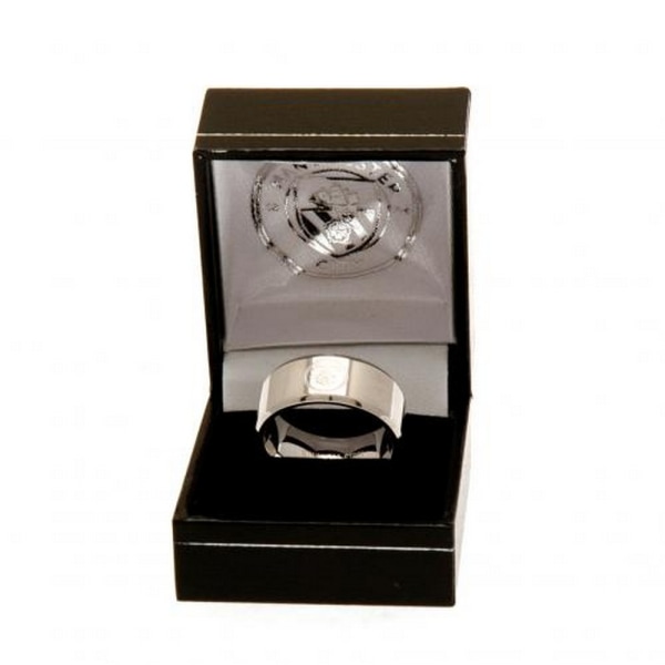 Manchester City FC Crest Band Ring M Silver Silver M