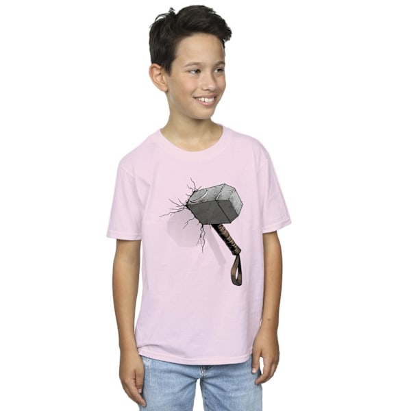 Marvel Universe Boys Thor Hammer Crack T-Shirt 3-4 år Baby P Baby Pink 3-4 Years