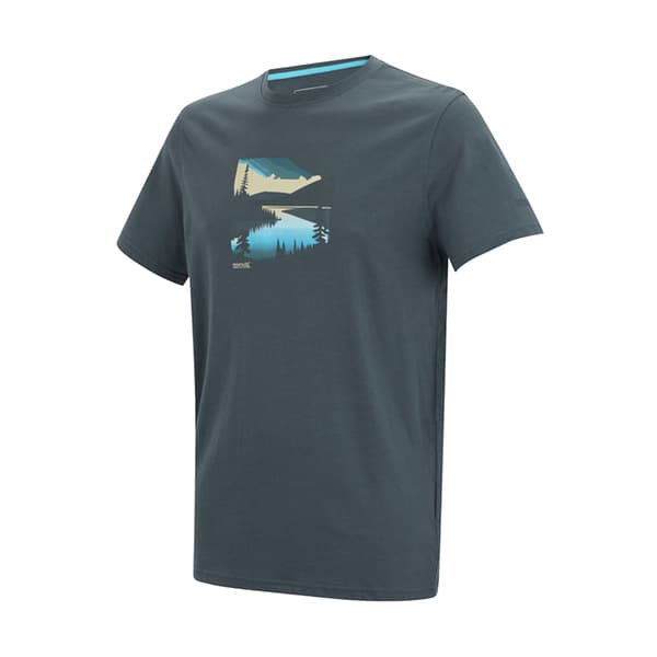 Regatta Herr Breezed Grafisk T-shirt S Stormgrå Storm Grey S