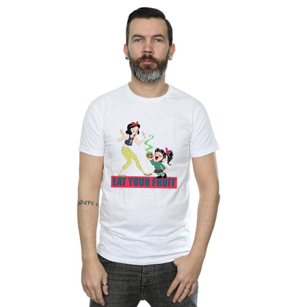 Disney Wreck It Ralph Eat Your Fruit T-shirt för män, 4XL, vit White 4XL